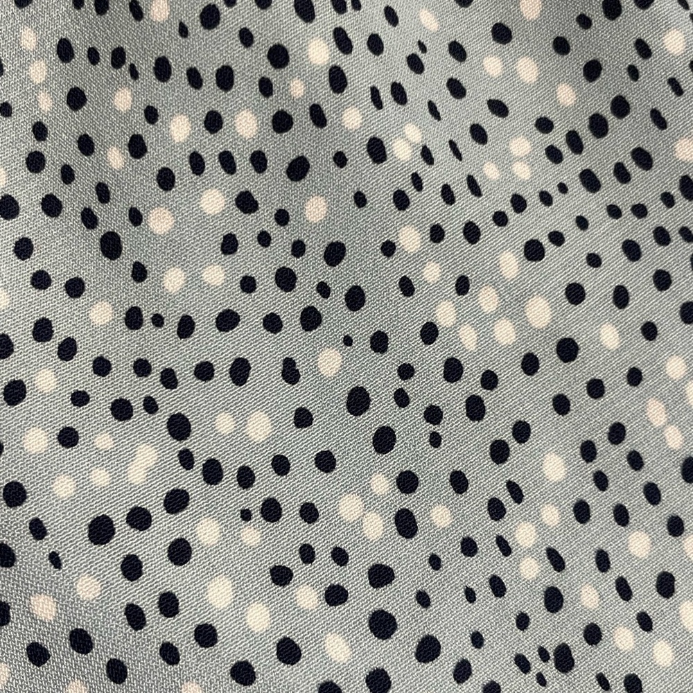 Hailey & Co Blue and White Dots, Pleated Ruched Midi Dress, Sz L - Picture 7 of 9